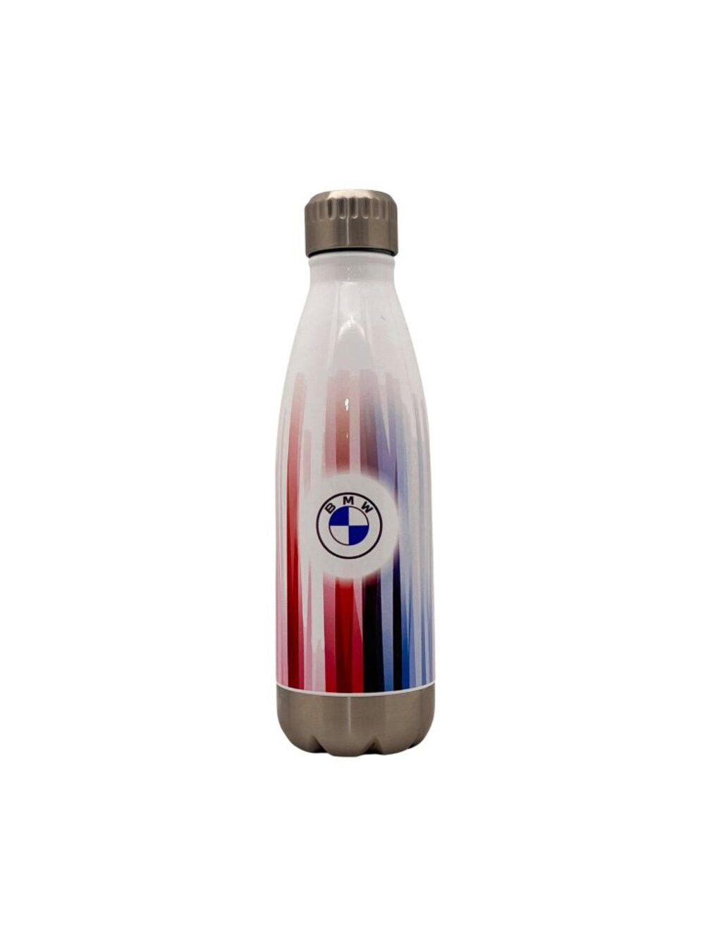 BMW Stainless Steel 16oz Insulated Water Bottle Red Blue Gradient on White